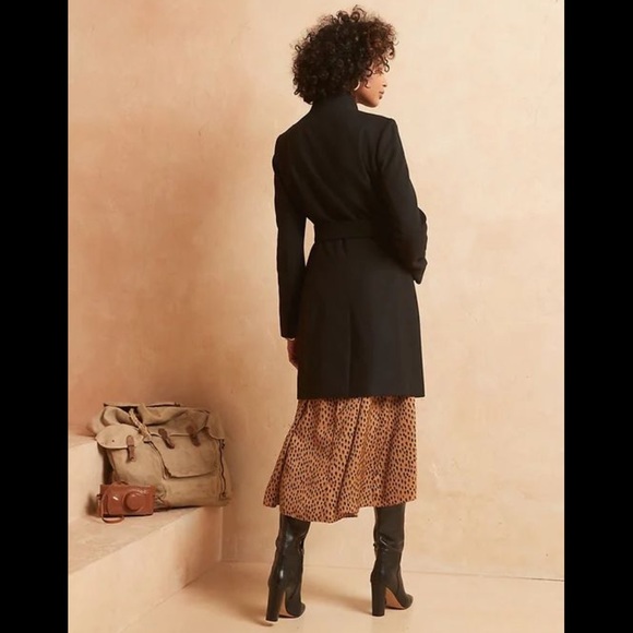 Banana Republic Long City Coat NWT Trench Tie waist - Picture 4 of 9
